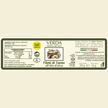Filetti di Tonno in Olio di oliva 130gr