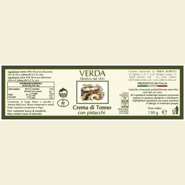 Crema di Tonno con Pistacchi 130gr