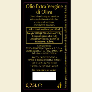 Olio EVO Filtrato 0,75L