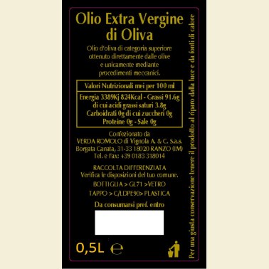 Olio EVO Filtrato 0,5L