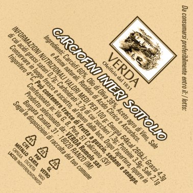 Carciofi sott'olio 290 g