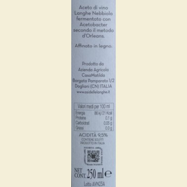 Aceto di Nebbiolo 250 ml